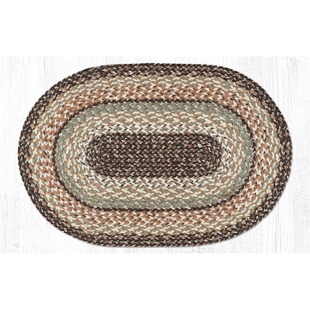 H2H 20 x 30 in. Jute Oval Sandstone Sage Braided Rug H22548714